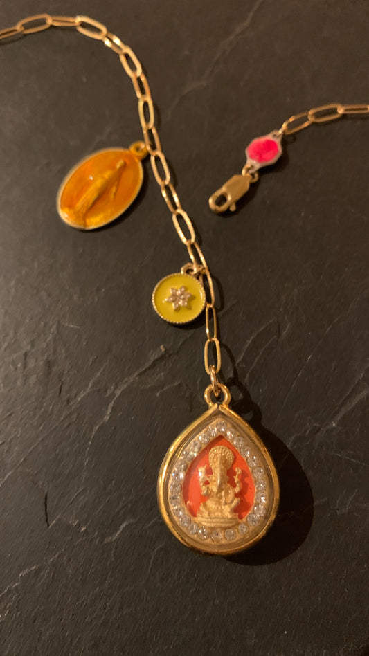 Collier Ganesha et Médaille Miraculeuse