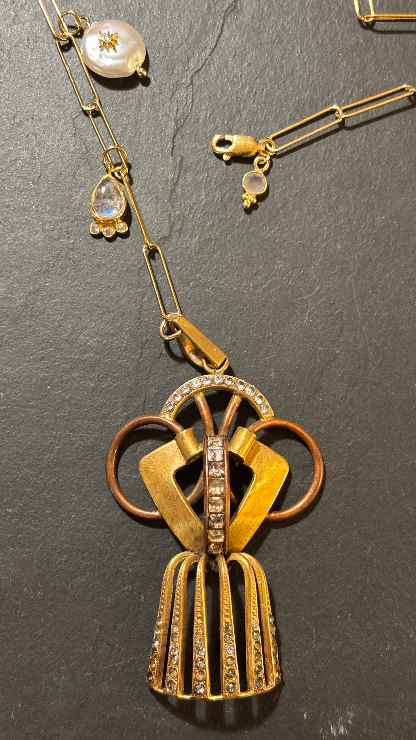 Collier lasso et pendentif Art Deco - blissparis