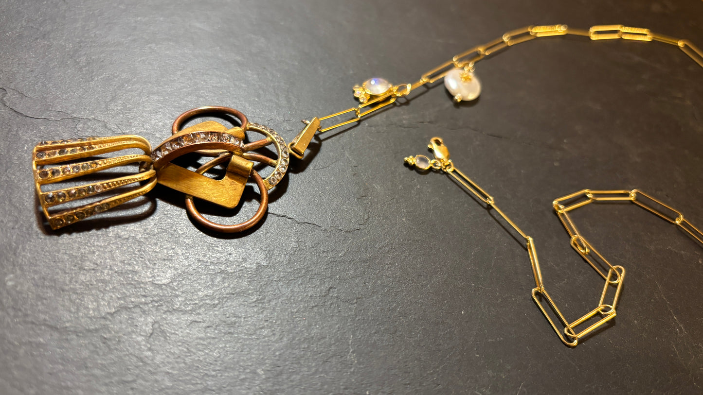 Collier lasso et pendentif Art Deco - blissparis