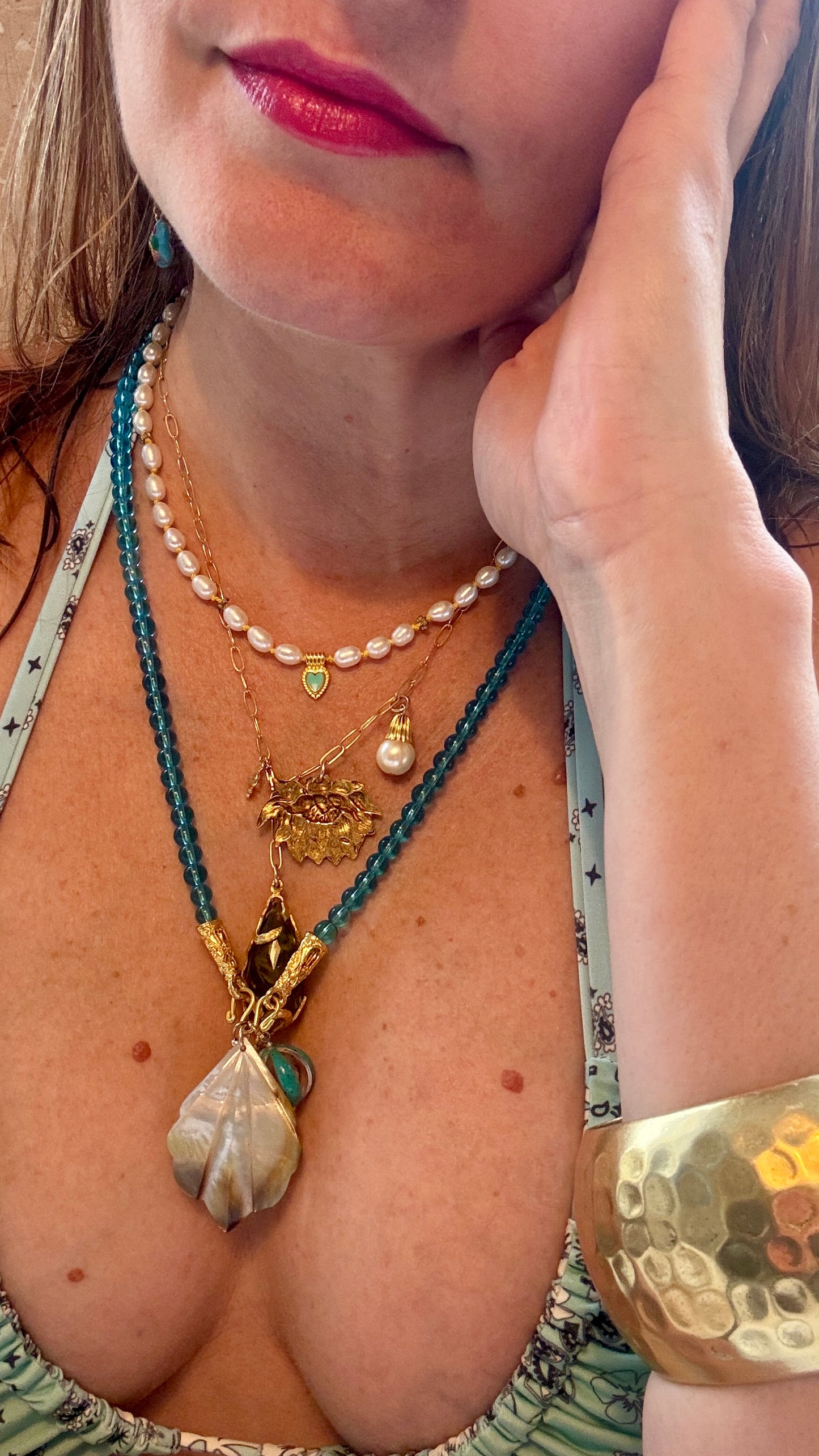 Collier lasso, lotus et pendentif “barbare” - blissparis
