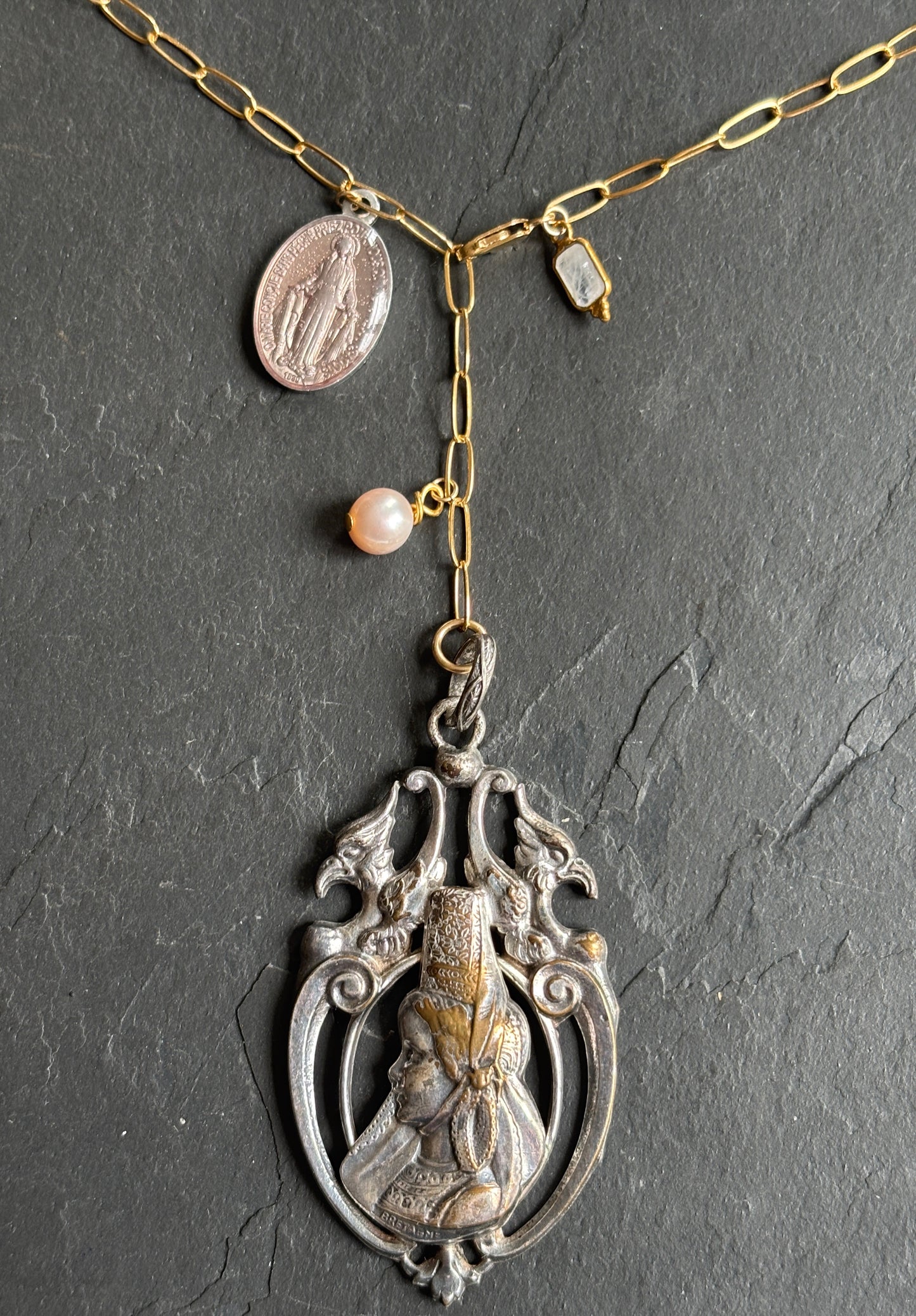 Collier lasso, médaillon bigouden - blissparis