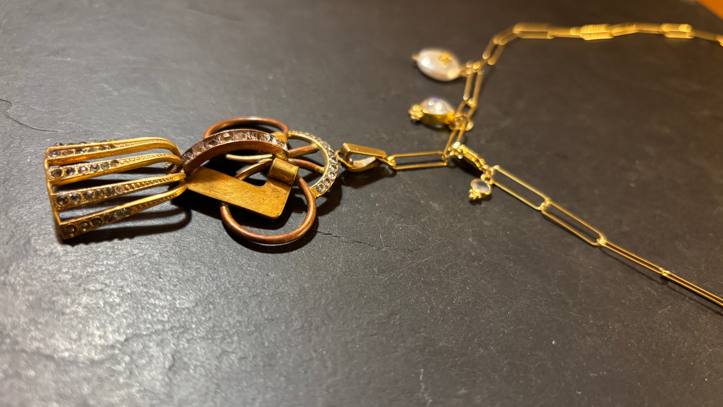 Collier lasso et pendentif Art Deco - blissparis