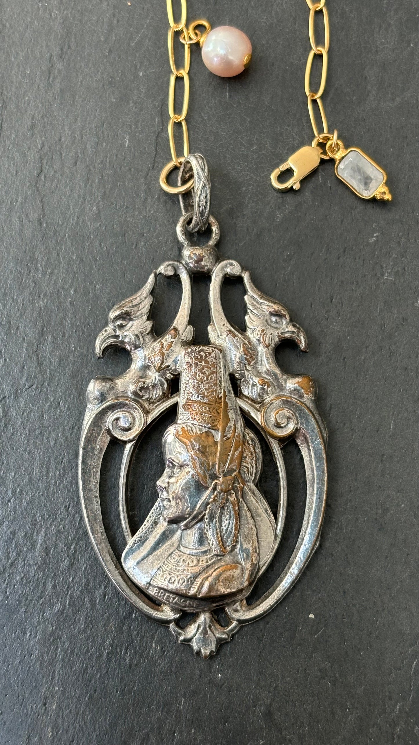 Collier lasso, médaillon bigouden - blissparis