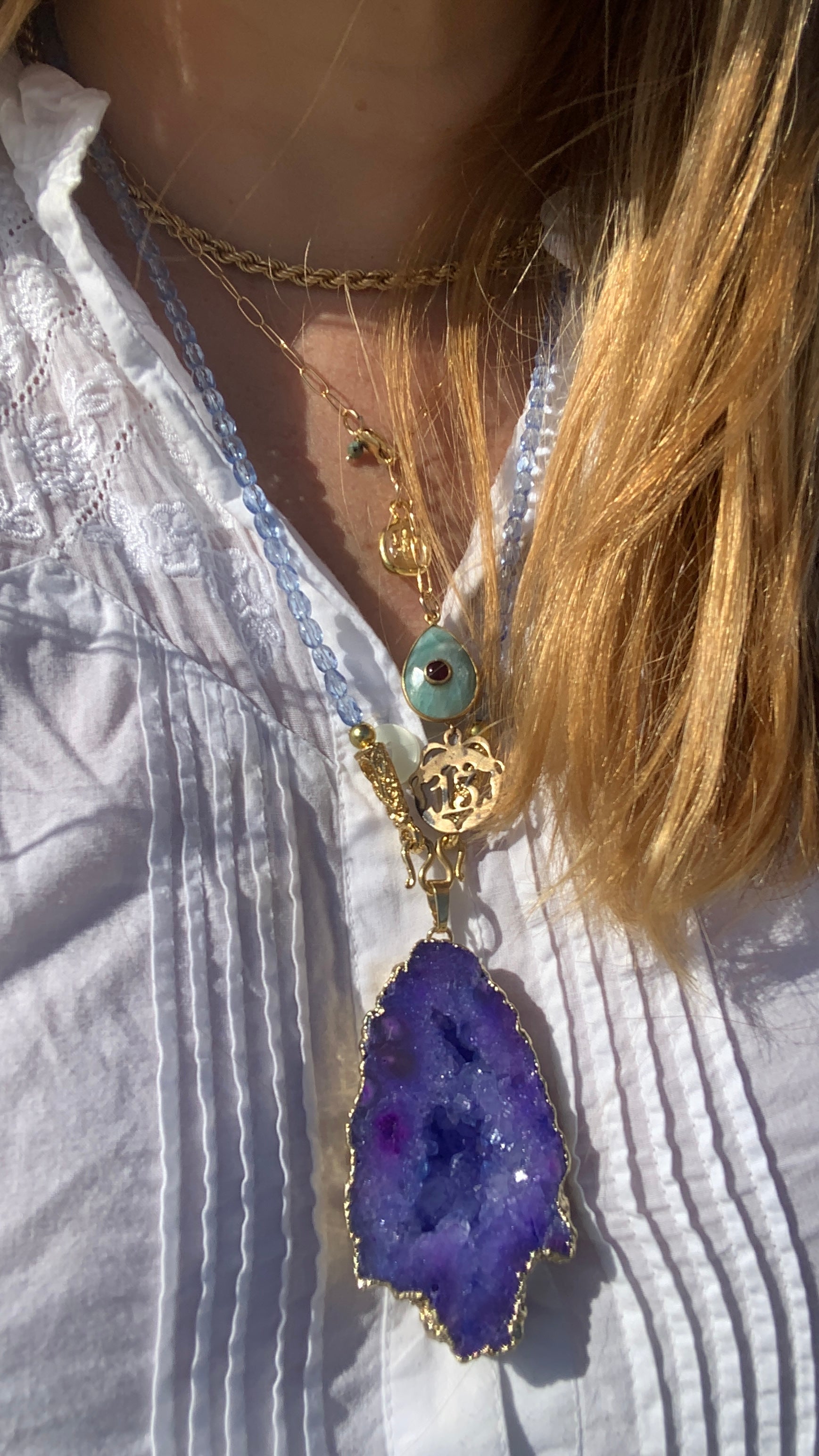 Collier Amazonite, signe 13 et Bhrama - blissparis