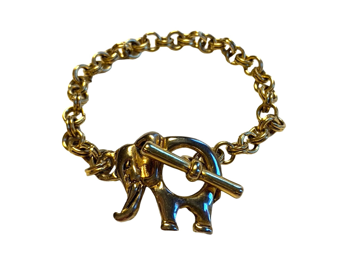 Bracelet gourmette et éléphant - blissparis