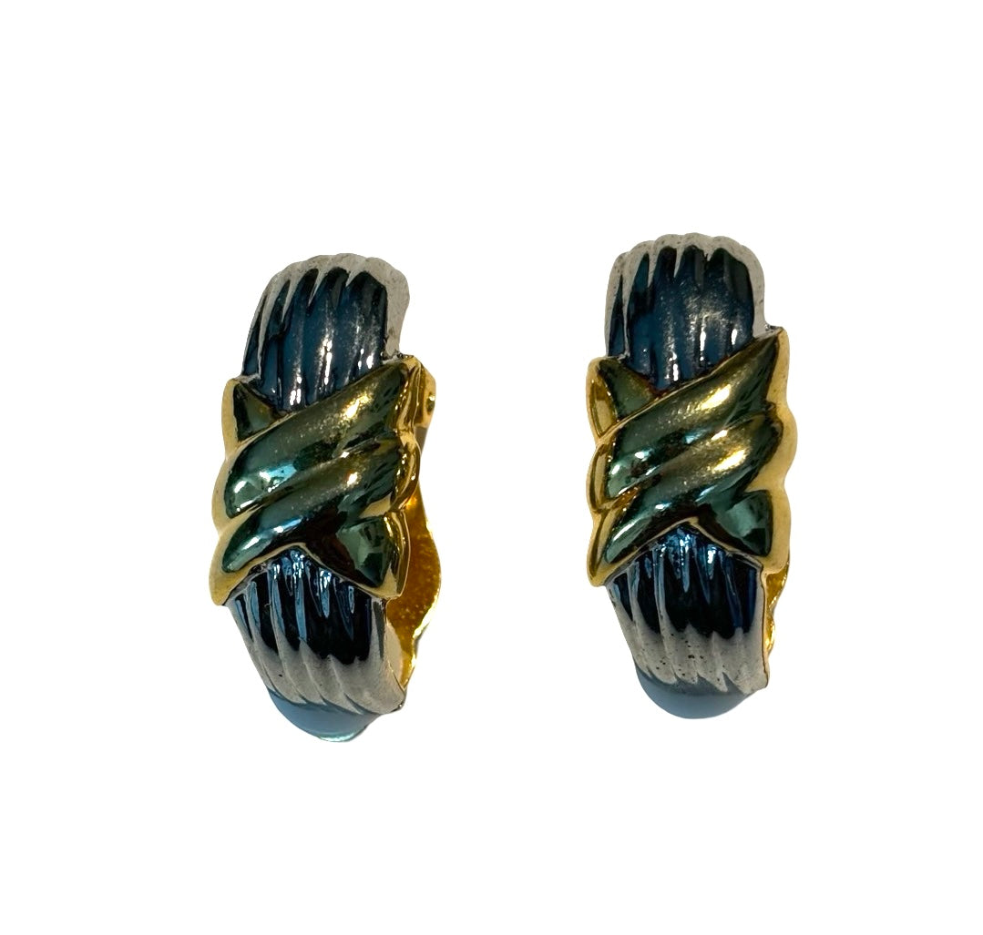 Clips vintage or et argent - blissparis