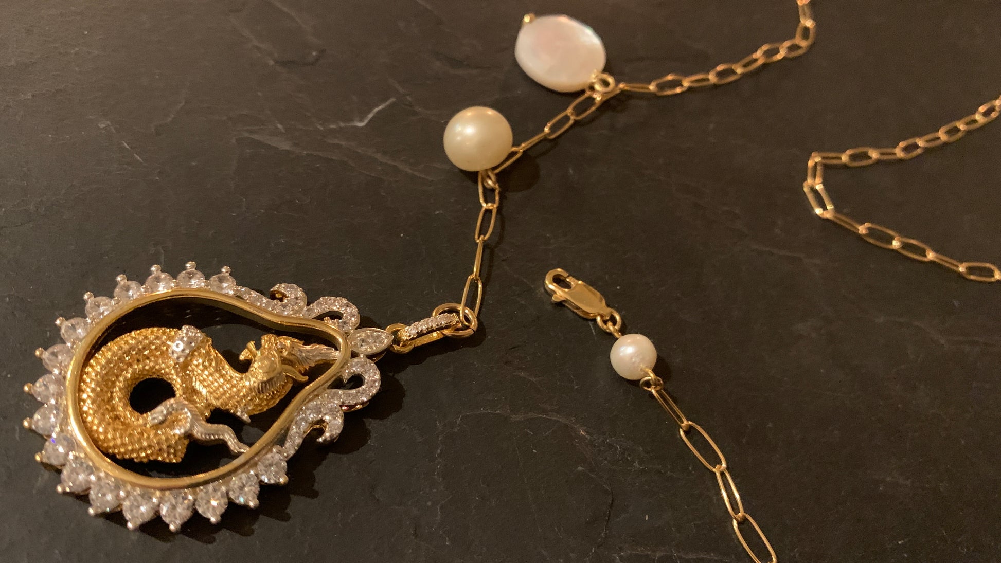 Collier Naga et perles - blissparis