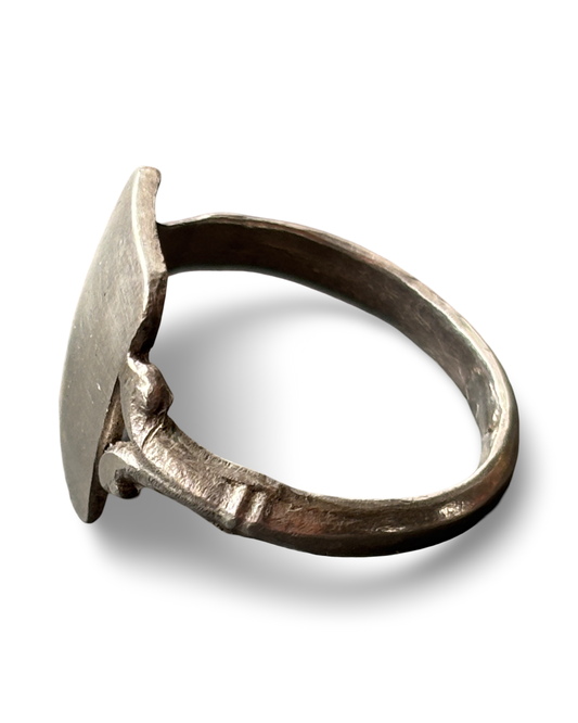 Bague en métal argenté