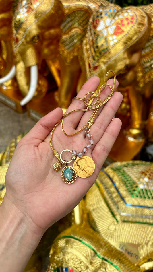 Sautoir Thaï, Buddha et Sainte Vierge - blissparis