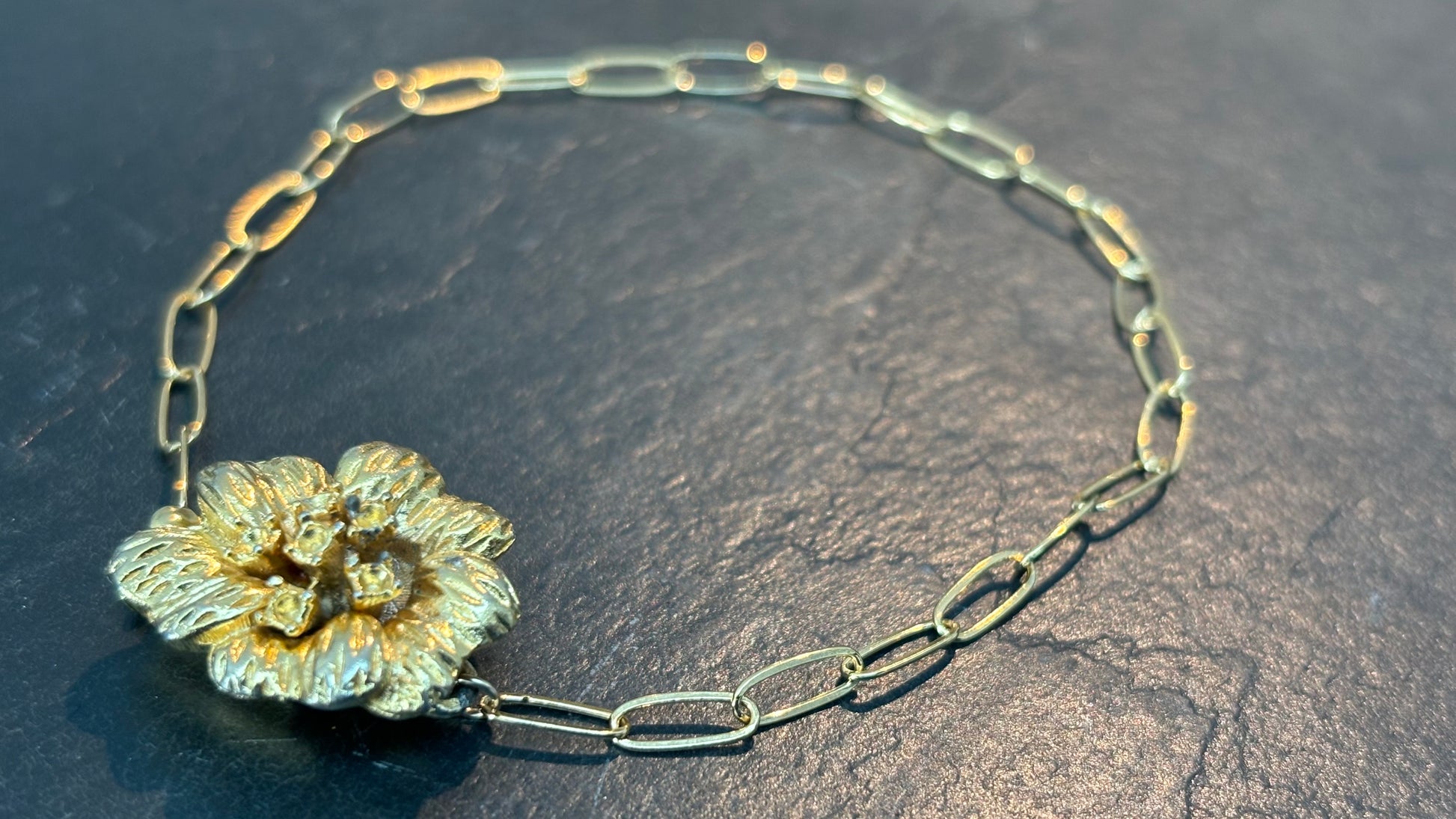 Bracelet chaîne et fleur - blissparis