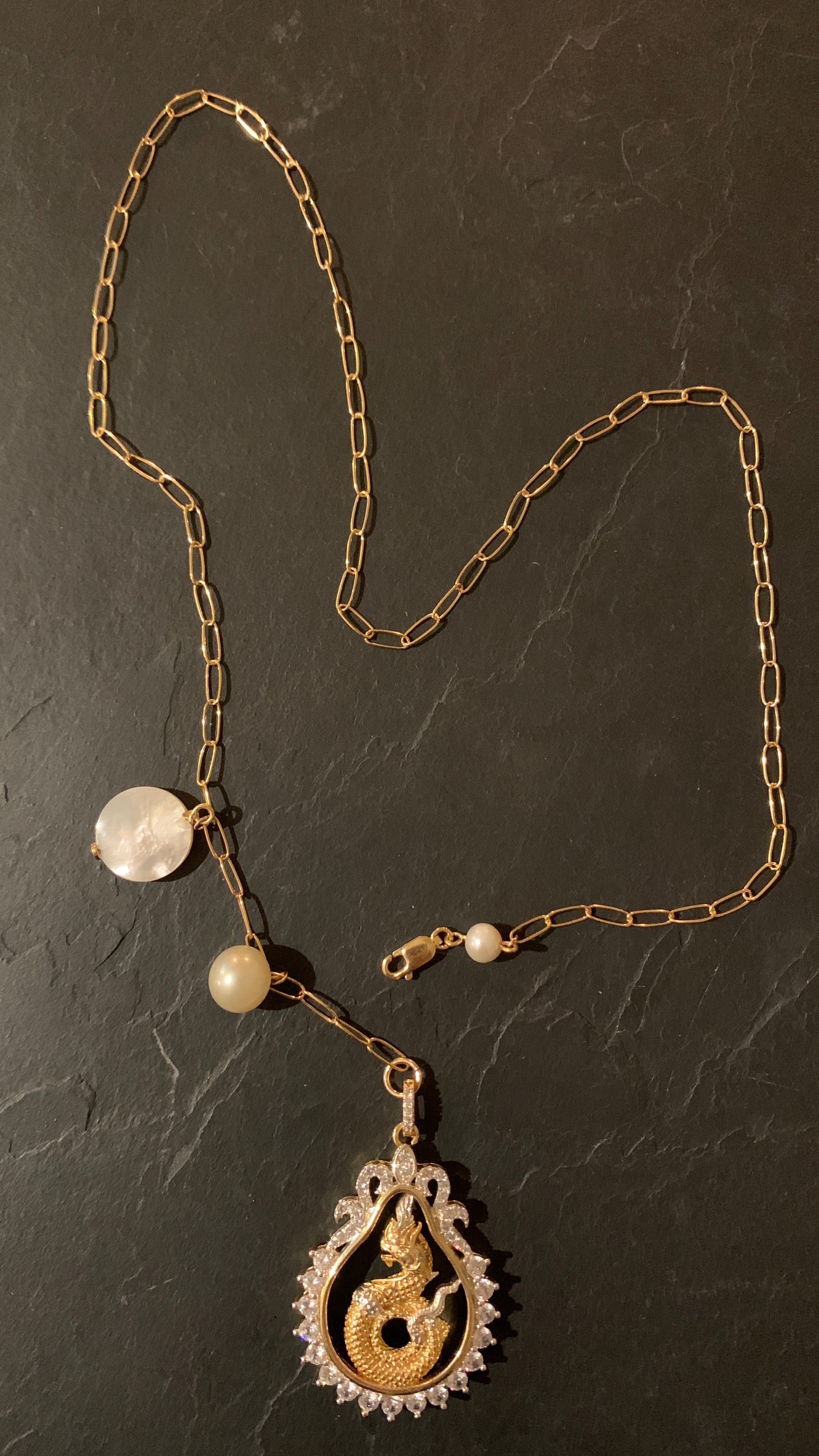 Collier Naga et perles - blissparis