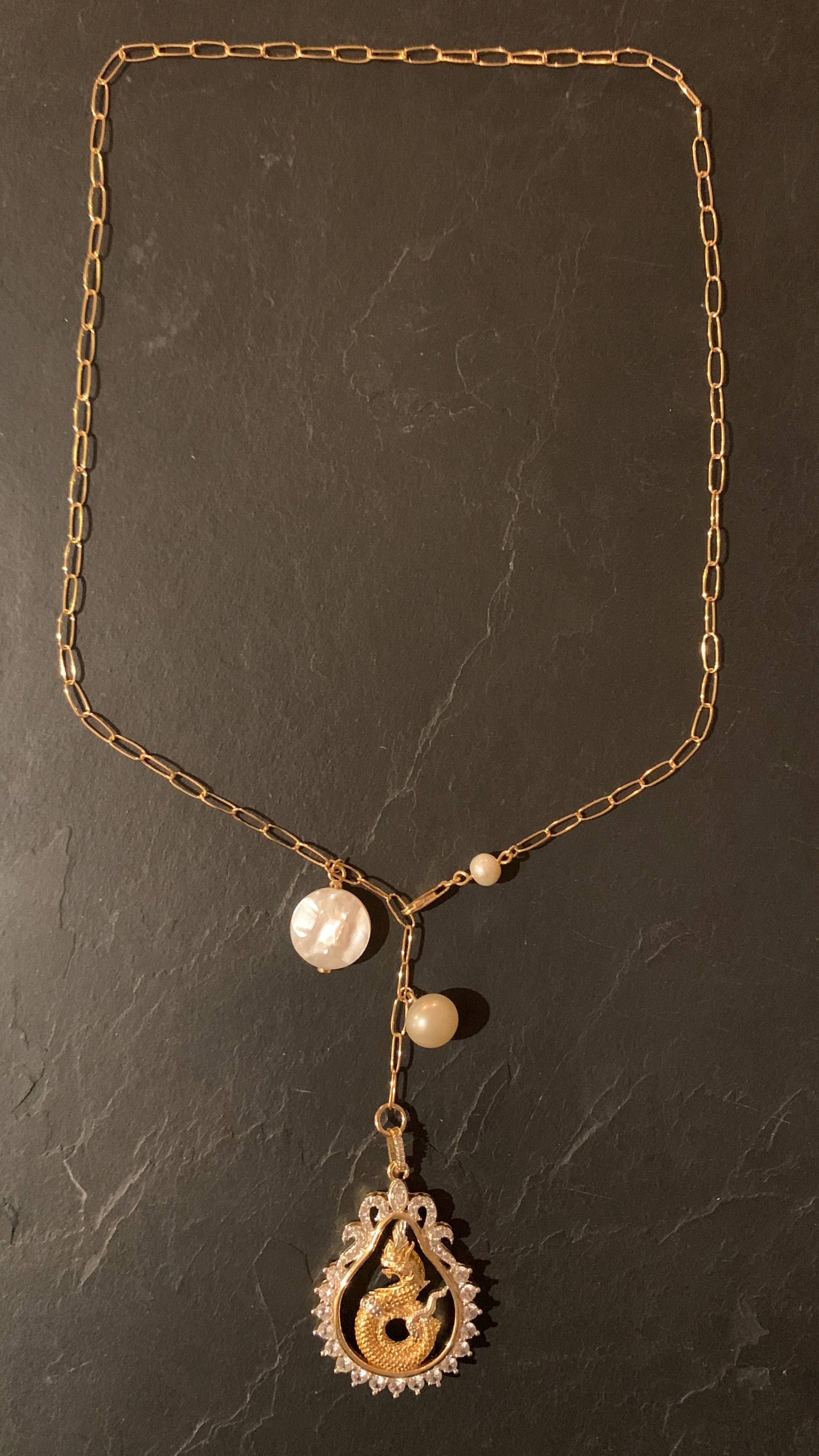Collier Naga et perles - blissparis