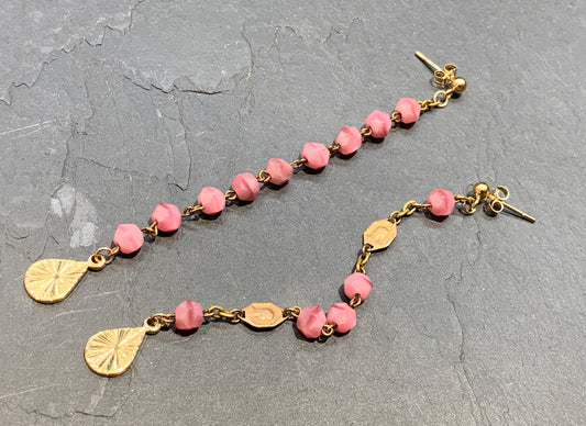 Pendants chapelets rose - blissparis