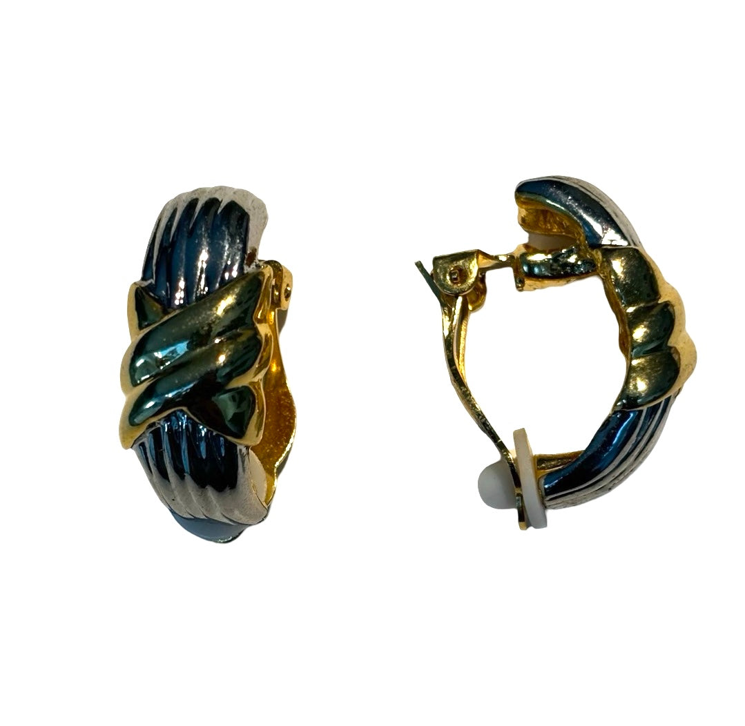 Clips vintage or et argent - blissparis