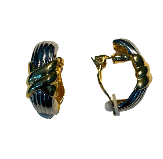 Clips vintage or et argent - blissparis