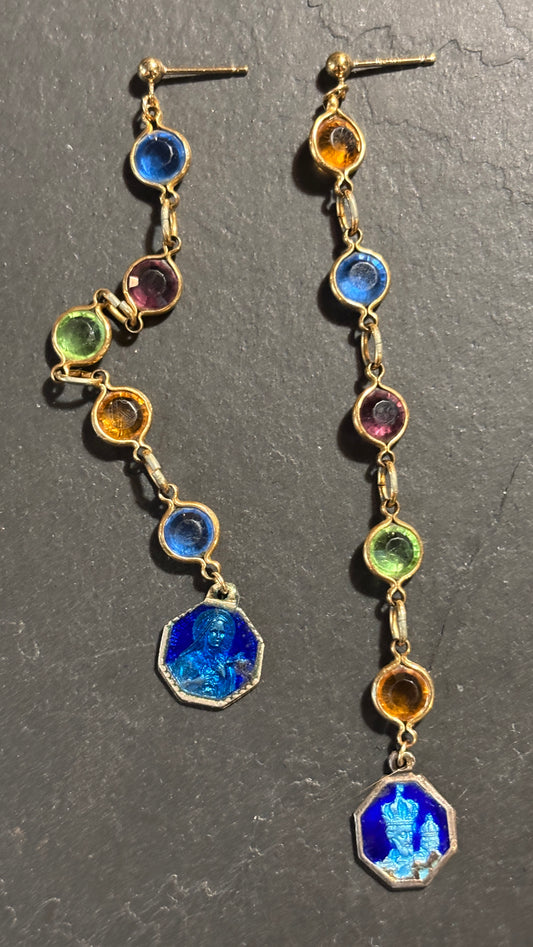 Pendants verroterie Bintages et médailles émaillées