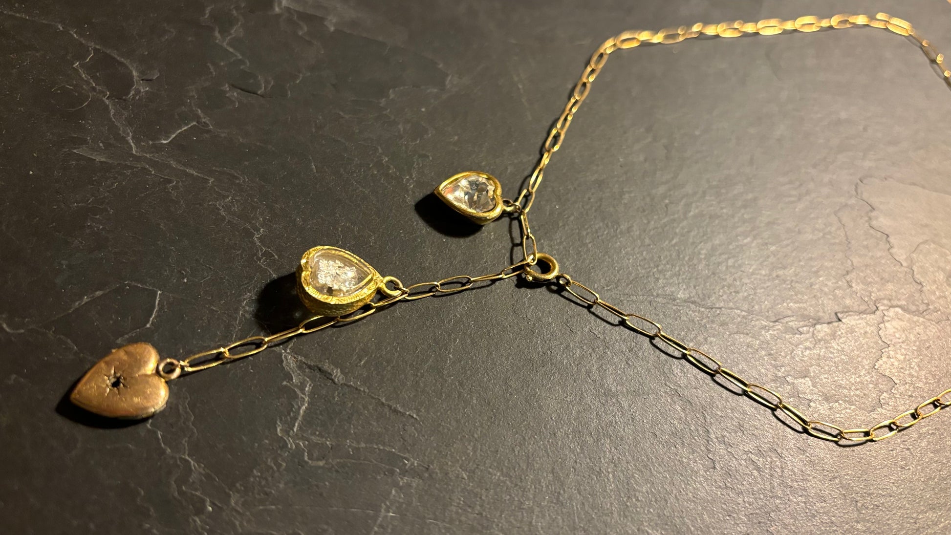 Collier lasso Ganesha et cœurs - blissparis