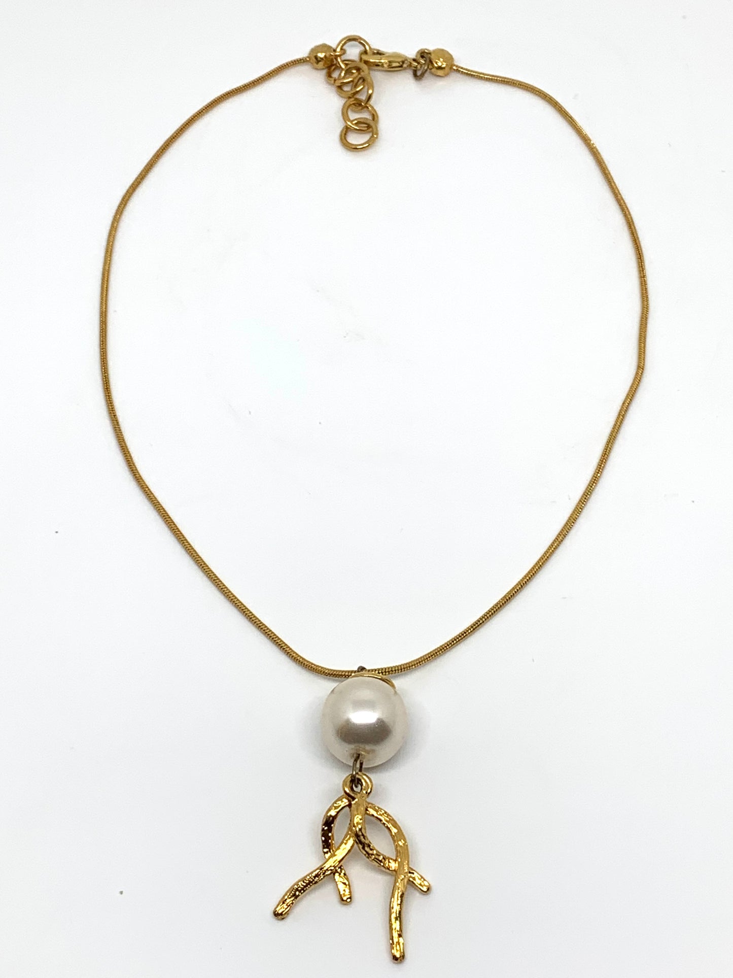 Collier 90s perle et chaîne