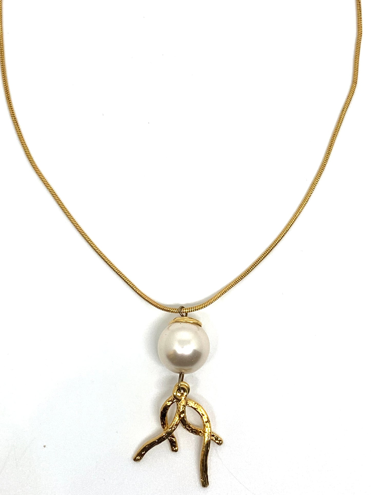 Collier 90s perle et chaîne